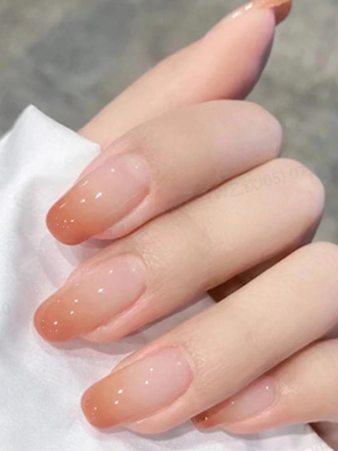 ARTAUG 24PCS Long Coffin Pink Press On Nails Fake Press On Nails Gradation Press On Nails Summer Handmade Press On Nails Tipsy