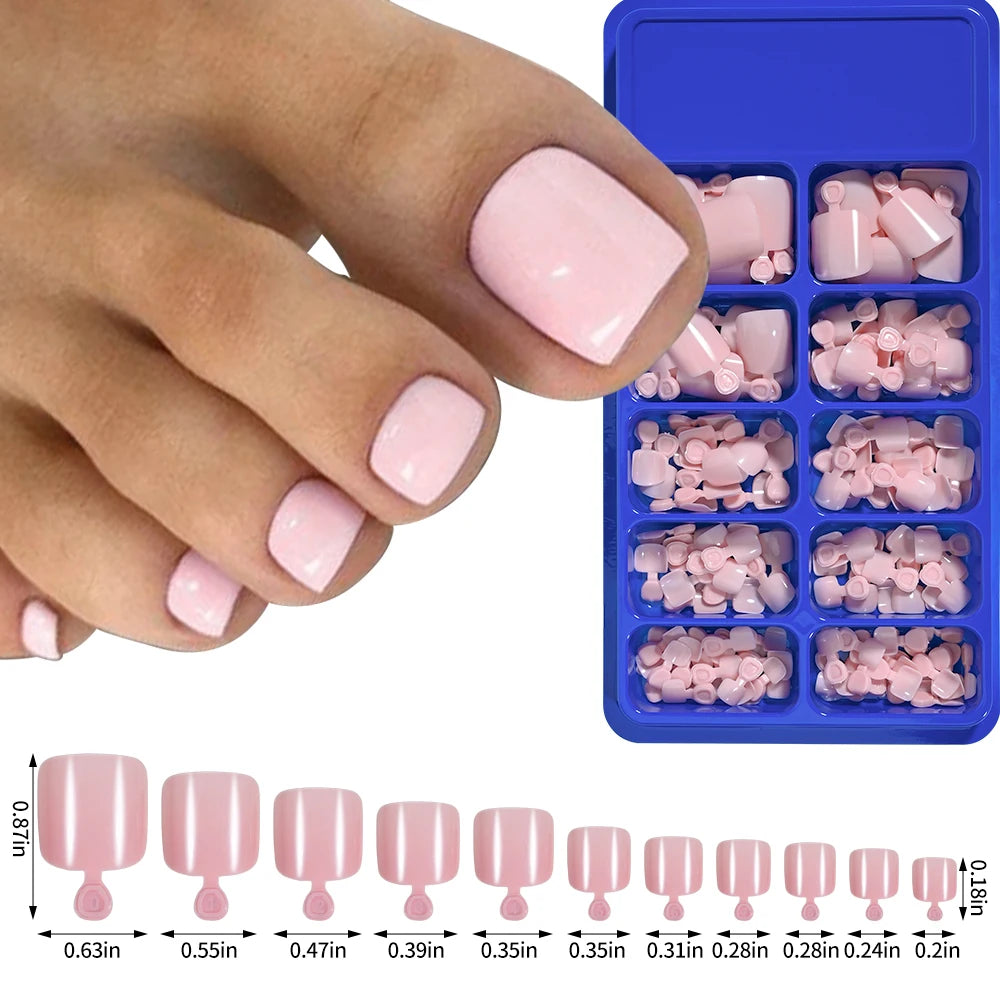 120/100Pcs Almond Fake Nails Extension Wearable Full Cover False Nail Solid Color Mid-length Stiletto/Square Press on Nails